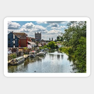 The Avon At Tewkesbury Sticker